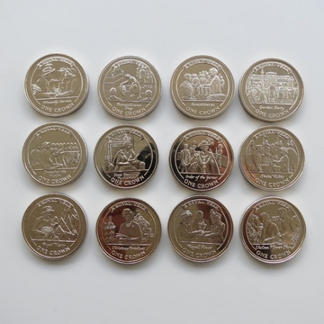 2005 A Royal Year Brilliant Uncirculated Crown Coins - Gibraltar