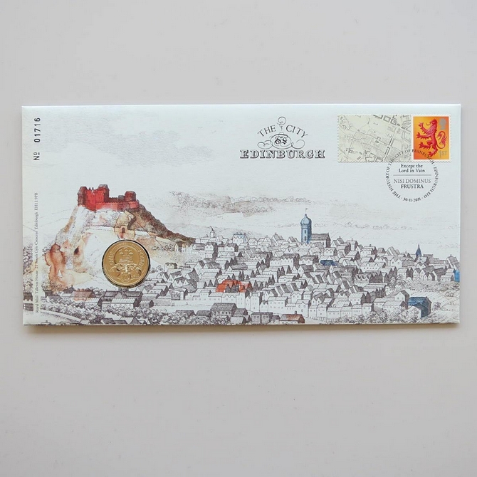 2011 The City of Edinburgh 1 Pound Coin Cover - Royal Mail First Day Cover