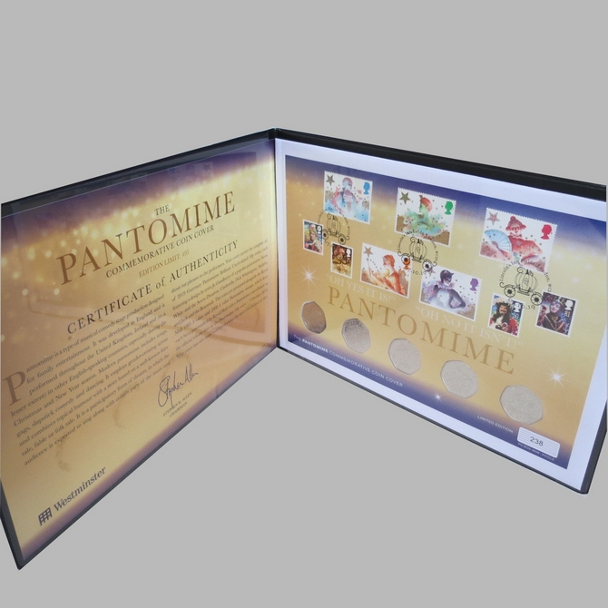 2019 The Pantomime 50p Pence x5 Coin Cover - First Day Cover by Westminster