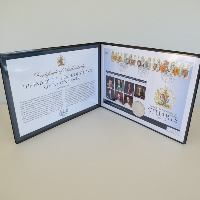 2014 The End of The House of Stuarts Silver 5 Pounds Coin Cover - Westminster First Day Covers