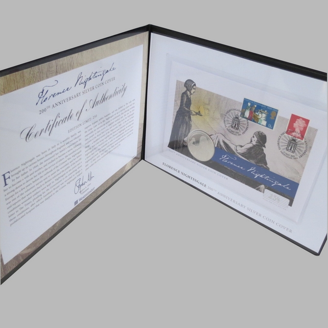 2020 Florence Nightingale 200th Anniversary Silver Proof 5 Pounds Coin Cover - First Day Cover