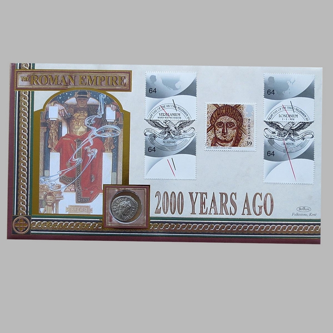 2000 The Roman Empire Silver Roman Denarius Coin Cover - Benham First Day Cover