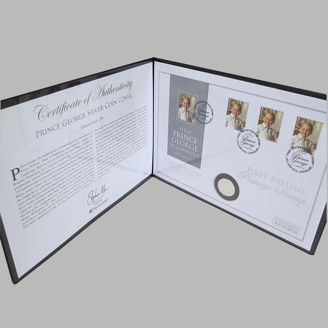 2016 Prince George of Cambridge Silver 20 Pounds Coin Cover - First Day Cover by Westminster