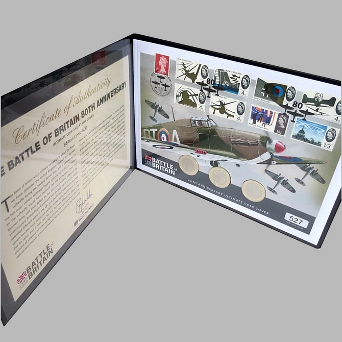 2020 Ultimate Battle of Britain 80th Anniversary 2 Pounds  x3 Coin Cover - First Day Cover Westminster