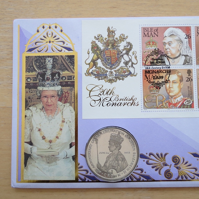 1999 Queen Elizabeth II 20th Century British Monarchs Crown Coin Cover ...