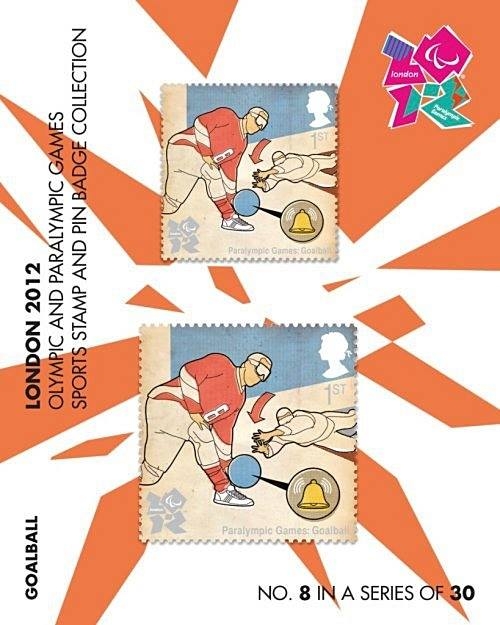 Goalball London 2012 Olympic Sports Pin Badge & Sport Stamp Pack by The Royal Mail