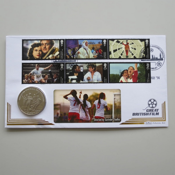 2014 Great British Film Isle of Man 1 Crown Coin Cover - Benham First Day Cover
