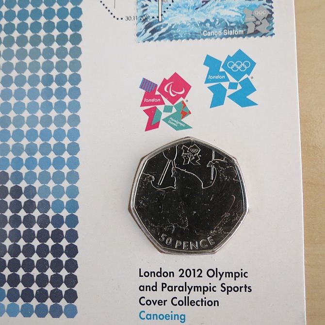 Royal Mint London 2012 Olympics 50p Sports Coin Canoeing 50 Pence Coin