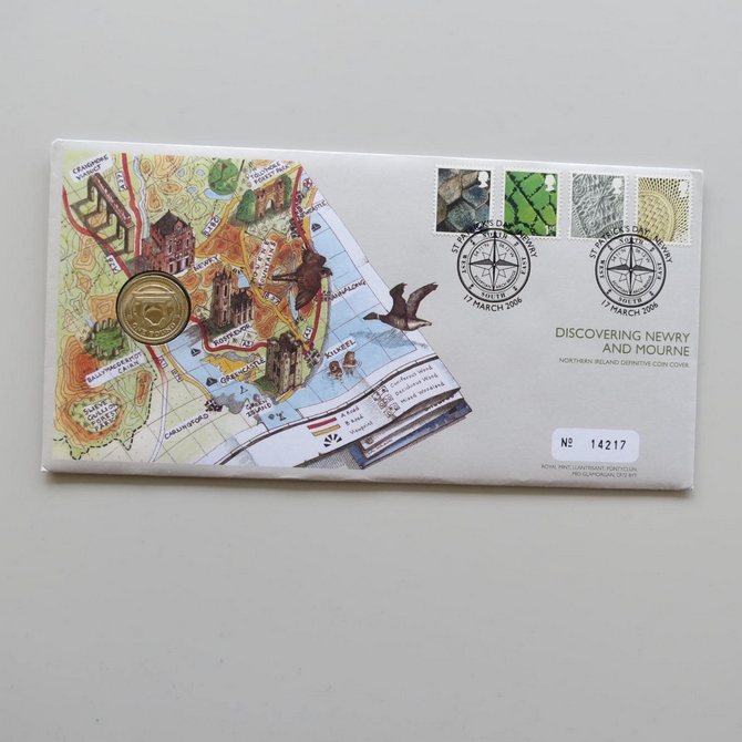 2006 Discovering Newry & Mourne 1 Pound Coin Cover - St. Patrick's Day - Royal Mail First Day Cover