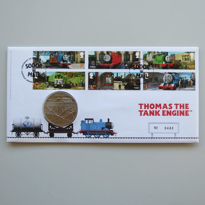 2011 Thomas The Tank Engine Medal Cover - Royal Mail First Day Cover