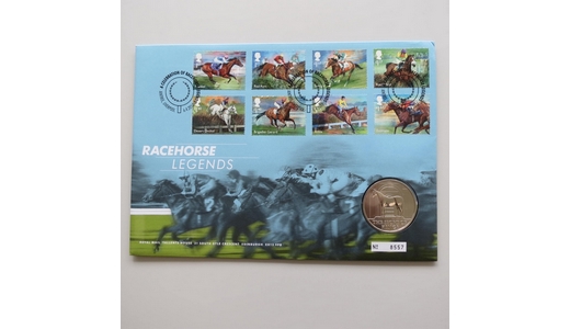 2017 A Celebration of Racehorse Legends Medal Cover - Royal Mail First Day Cover