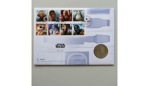 2017 Star Wars R2-D2 Medal Cover - Royal Mail UK First Day Covers