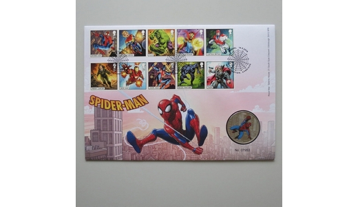2019 Marvel Spider-Man Medal Cover - Royal Mail First Day Cover