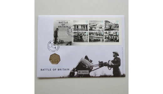 2015 Battle of Britain 50p Pence Coin Cover - 75th Anniversary - Royal Mail First Day Covers