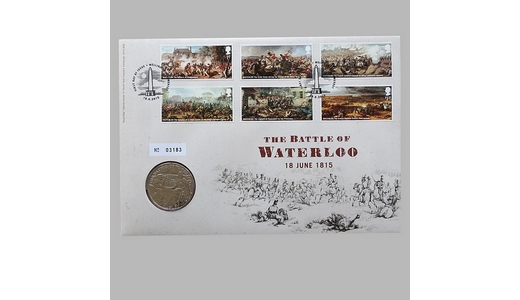 2015 Battle of Waterloo 5 Pounds Coin Cover - Royal Mail First Day Cover