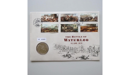 2015 Battle of Waterloo 5 Pounds Coin Cover - Royal Mail First Day Cover