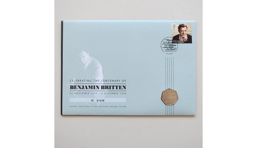 2013 Benjamin Britten Birth Centenary 50p Pence Coin Cover - Royal Mail First Day Cover
