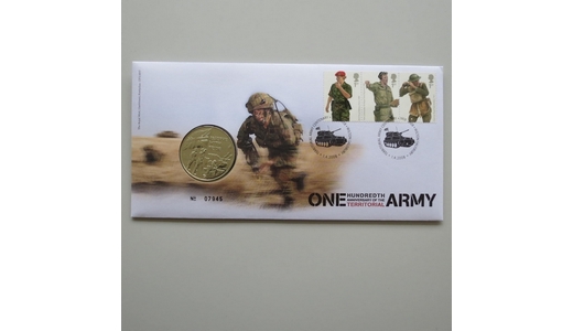 2008 The Territorial Army 100th Anniversary Medal Cover - Royal Mail First Day Cover