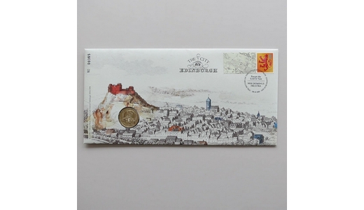 2011 The City of Edinburgh 1 Pound Coin Cover - Royal Mail First Day Cover