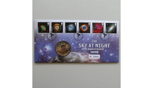 2007 The BBC Sky At Night 50th Anniversary Medal Cover - Royal Mail First Day Cover