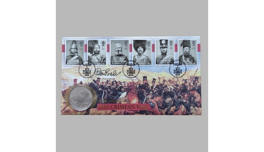 2004 Crimean War  150th Anniversary 1 Crown Coin Cover - Benham First Day Cover Signed