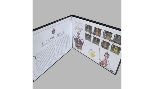 2011 Crown Jewels 350th Anniversary Silver 5 Pounds Coin Cover - First Day Cover by Westminster