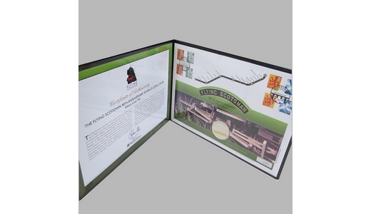 2013 Flying Scotsman 90th Anniversary Silver 5 Pounds Coin Cover - First Day Cover by Westminster