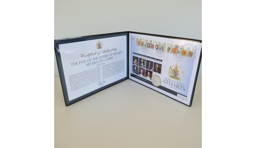 2014 The End of The House of Stuarts Silver 5 Pounds Coin Cover - Westminster First Day Covers