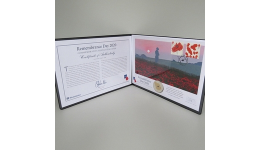 2020 Remembrance Day Silver Proof 5 Pounds Coin Cover - First Day Cover by Westminster