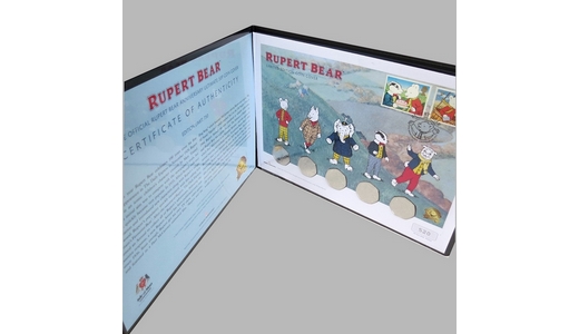 2020 Rupert Bear 100th Anniversary 50p Pence x5 Coin Cover - First Day Cover by Westminster