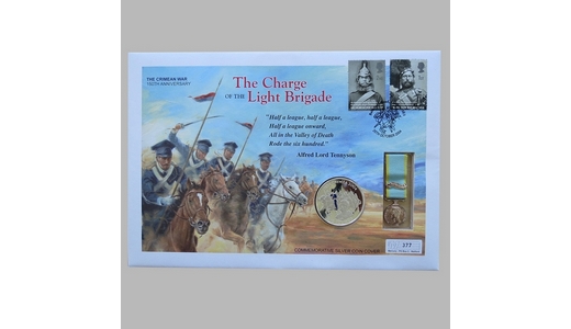 2004 The Crimean War 150th Anniversary Silver 5 Pounds Coin Cover - First Day Cover by Mercury