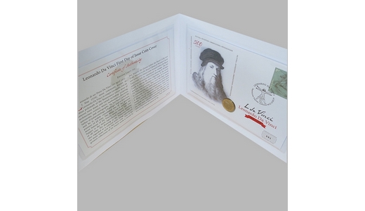 2019 Leonardo Da Vinci 500th Anniversary 1 Euro Coin Cover - First Day Covers Westminster