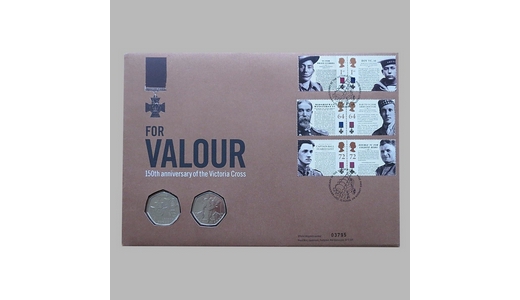 2006 For Valour 150th Anniversary of Victoria Cross 2x 50p Pence Coin Cover - UK First Day Cover
