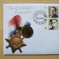 2000 Australian Legends 1 Dollar Coin Cover - Australia First Day Cover
