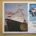 2001 Flags and Ensigns 5 Pounds Coin Cover - UK First Day Cover