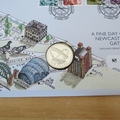 2007 Newcastle & Gateshead St George's Day 1 Pounds Coin Cover - Royal Mail First Day Cover