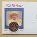 1995 The Queen Mother 95th Birthday 5 Pounds Coin Cover - UK First Day Cover