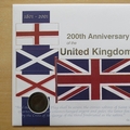 2001 200th Anniversary of the United Kingdom Britannia 1/2 Penny Coin Cover - UK First Day Cover