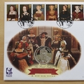 1997 The Great Tudor Henry VIII & His Six Wives Silver 2 Pounds Coin Cover - UK First Day Cover