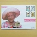 2002 The Queen Mother Life & Times Silver 5 Pounds Coin Cover - UK First Day Cover