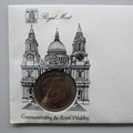 1981 Royal Wedding of Prince & Princess of Wales Crown Coin Cover - First Day Cover