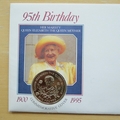1995 The Queen Mother 95th Birthday 5 Pounds Coin Cover - First Day Cover UK