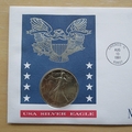 1991 USA Silver Eagle 1oz Fine Silver One Dollar Coin Cover - United States First Day Cover