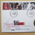 1992 40th Anniversary Accession HM QEII 2 Pounds Coin Cover - UK First Day Cover