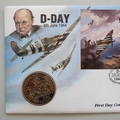 1994 D-Day Landings 50th Anniversary Guernsey 2 Pounds Coin First Day Cover