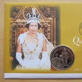 2002 Queen Elizabeth II Golden Jubilee 1 Dollar Coin Cover - Guyana First Day Cover