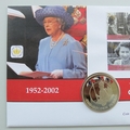 2002 The Golden Jubilee HM QEII 50p Coin Cover - British Antarctic Territory First Day Cover