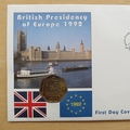 1992 British Presidency of Europe 50p Coin Cover - UK First Day Cover