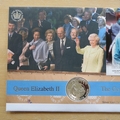 2002 Queen Elizabeth II Golden Jubilee Silver 50p Coin Cover - Tuvalu First Day Cover