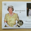 2002 The Golden Jubilee HM Queen Elizabeth II Silver Proof 50p Pence Coin Cover - Bhutan First Day Cover